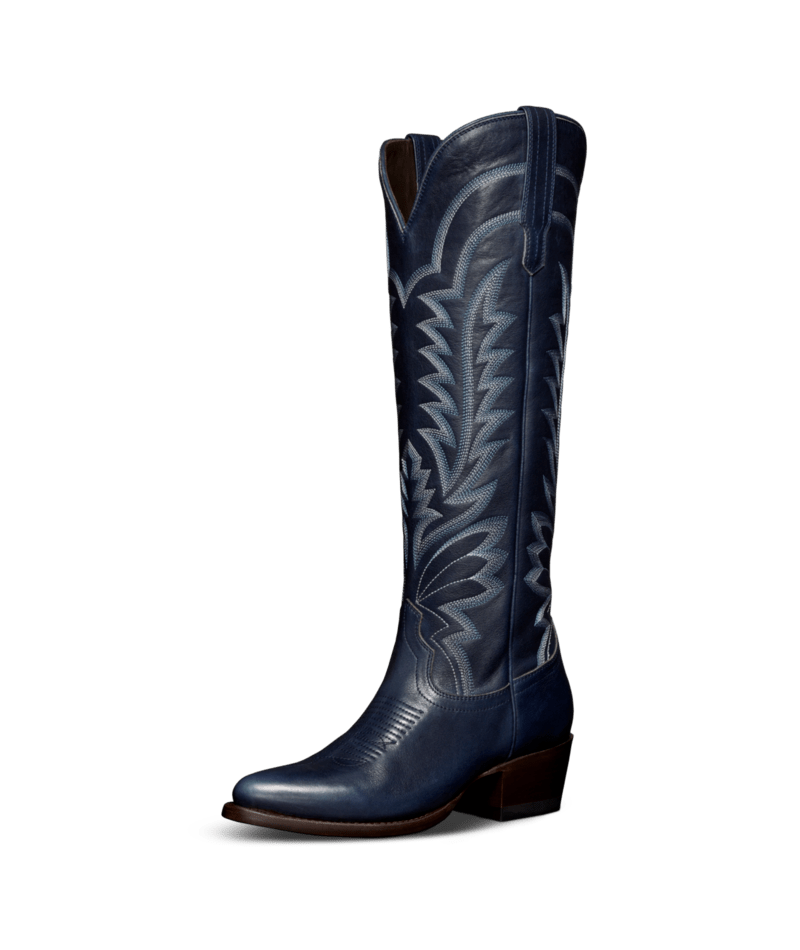 Tecovas Abby Navy Cowhide Boots