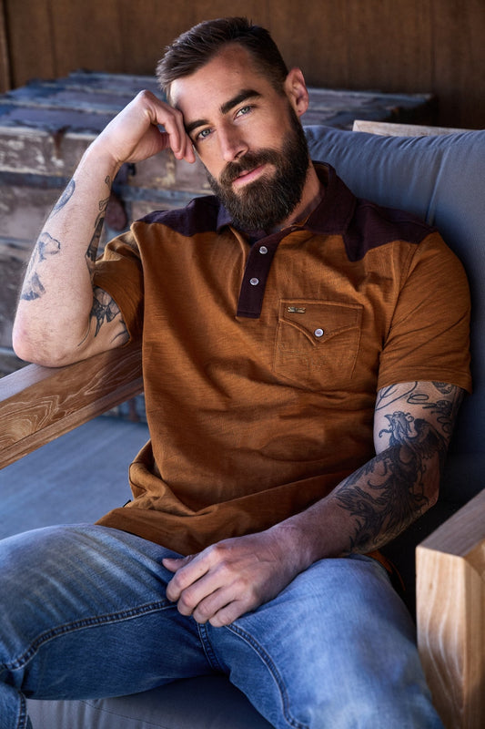 Kimes G-2 Brown Men's Polo Shirt