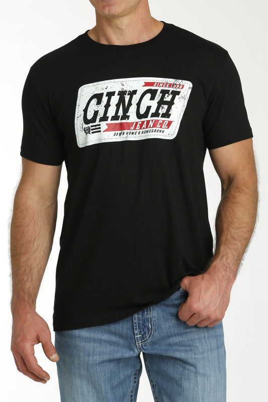 Men's Cinch Black Logo Tee