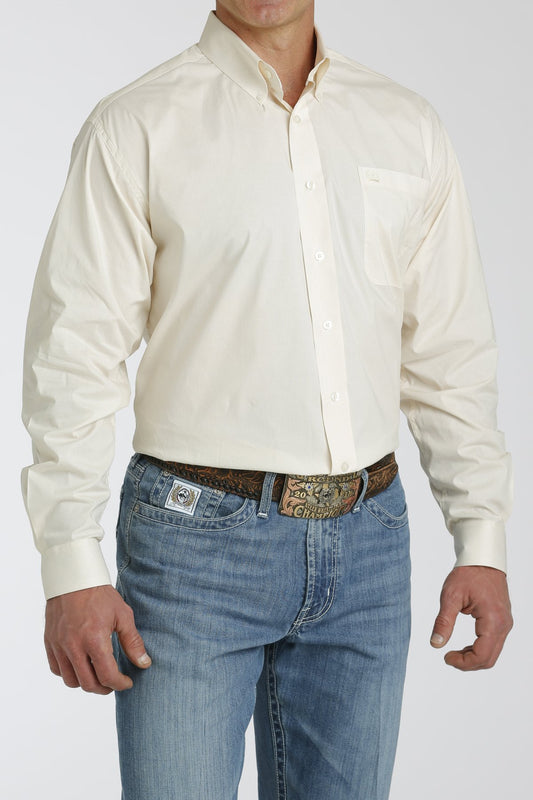 Cinch Cream Blurred Lines Button Up Men's Shirt