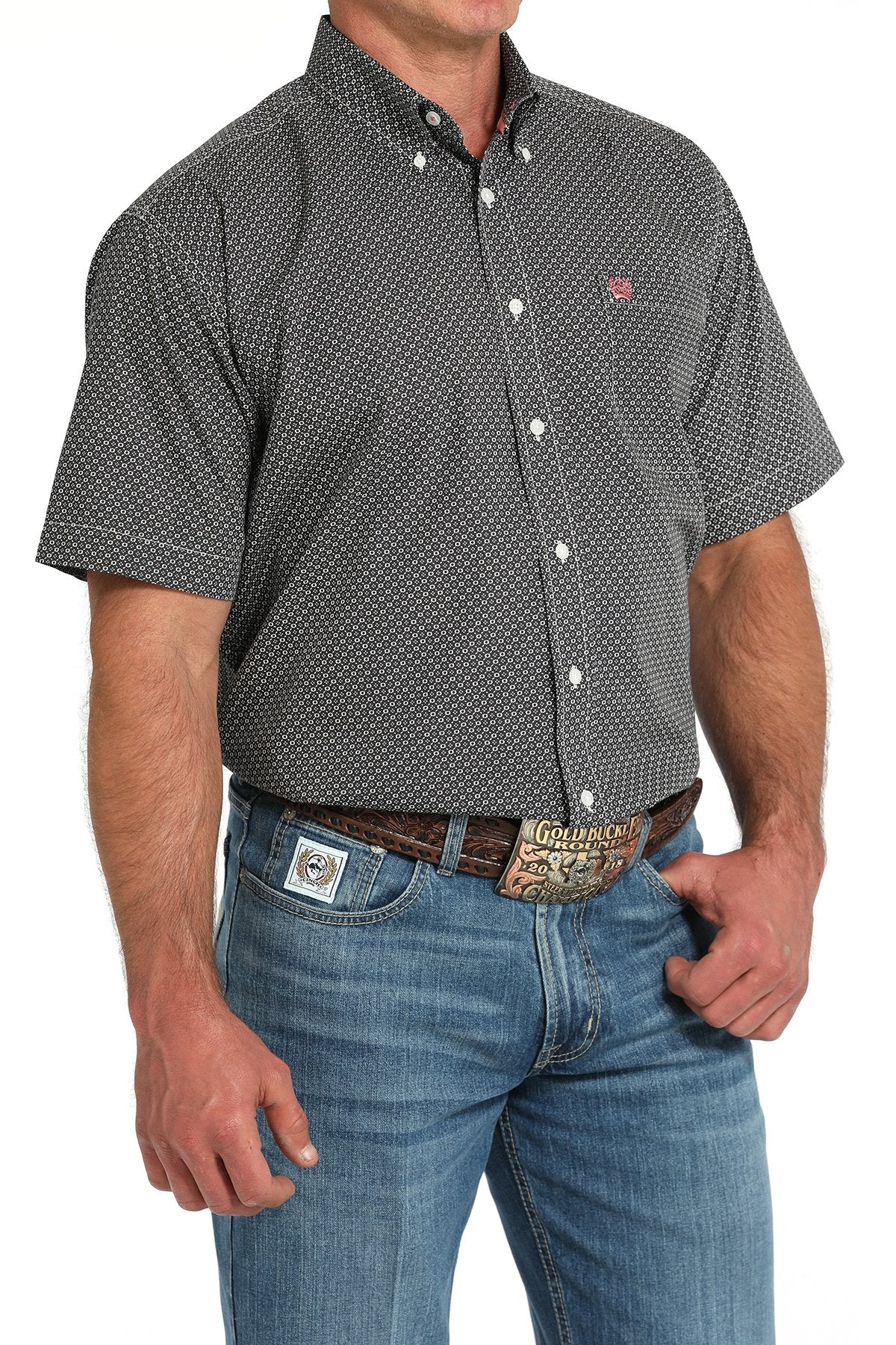 Cinch Charcoal Men's Short Sleeve