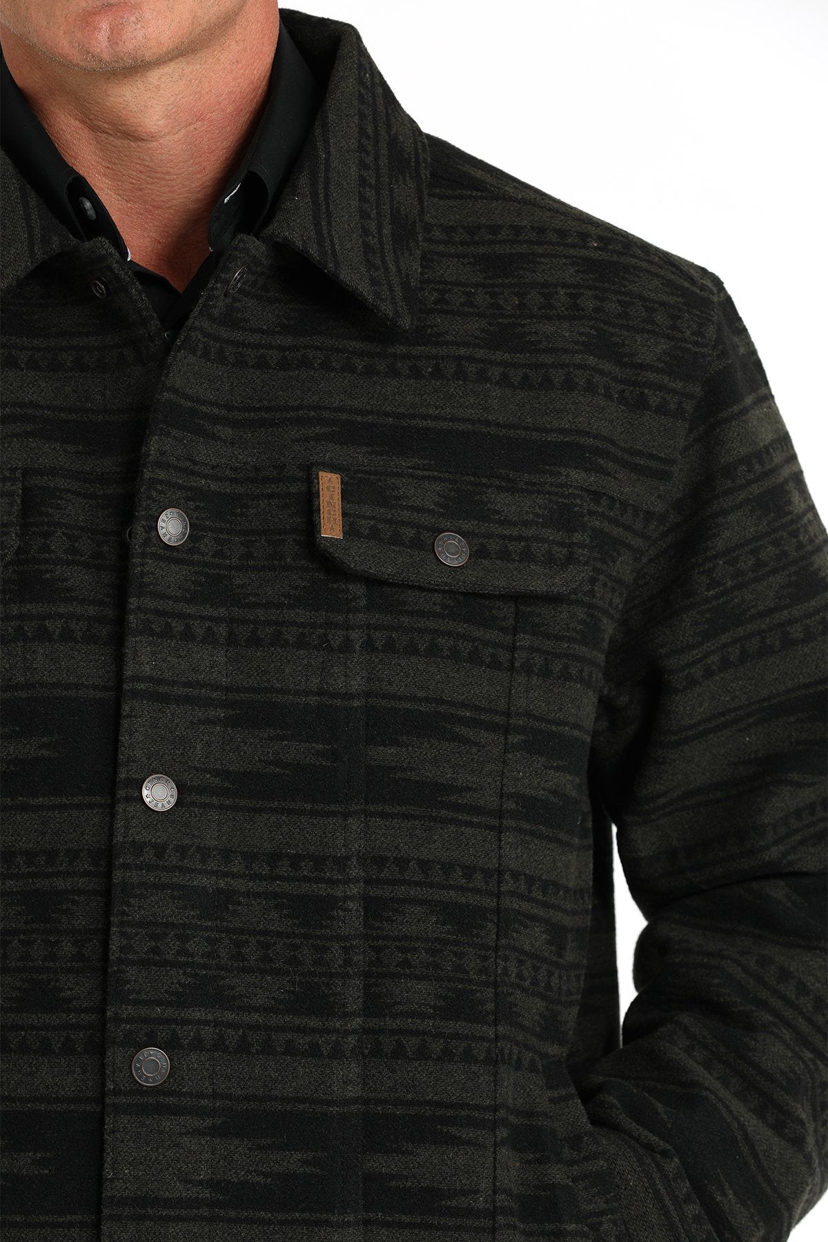 Cinch Forest/ Black Wooly Trucker Men's Jacket