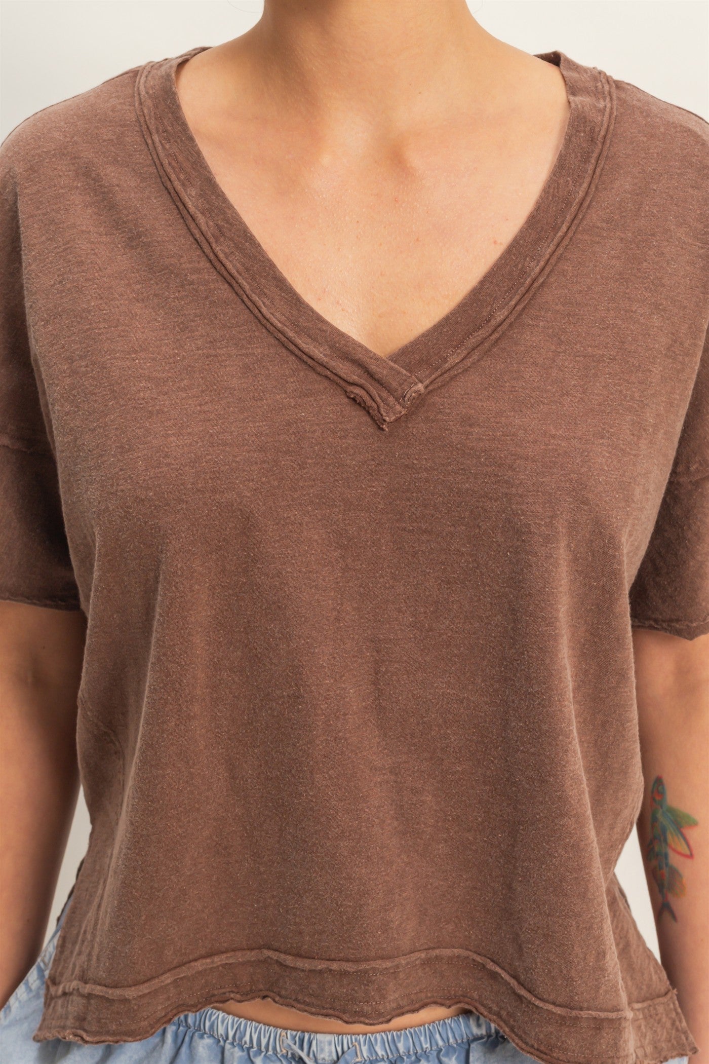 Cocoa Powder Cropped Top