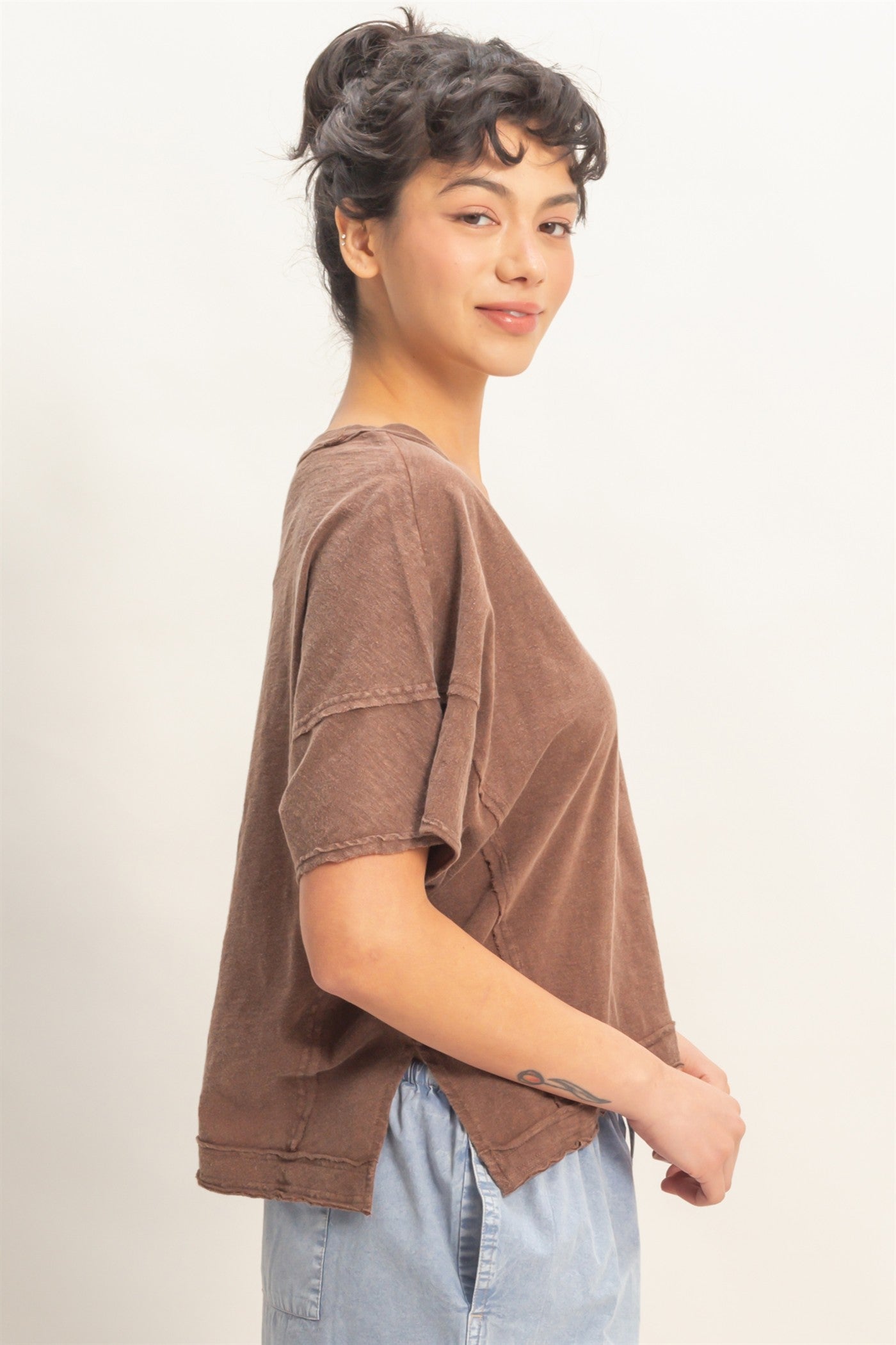 Cocoa Powder Cropped Top