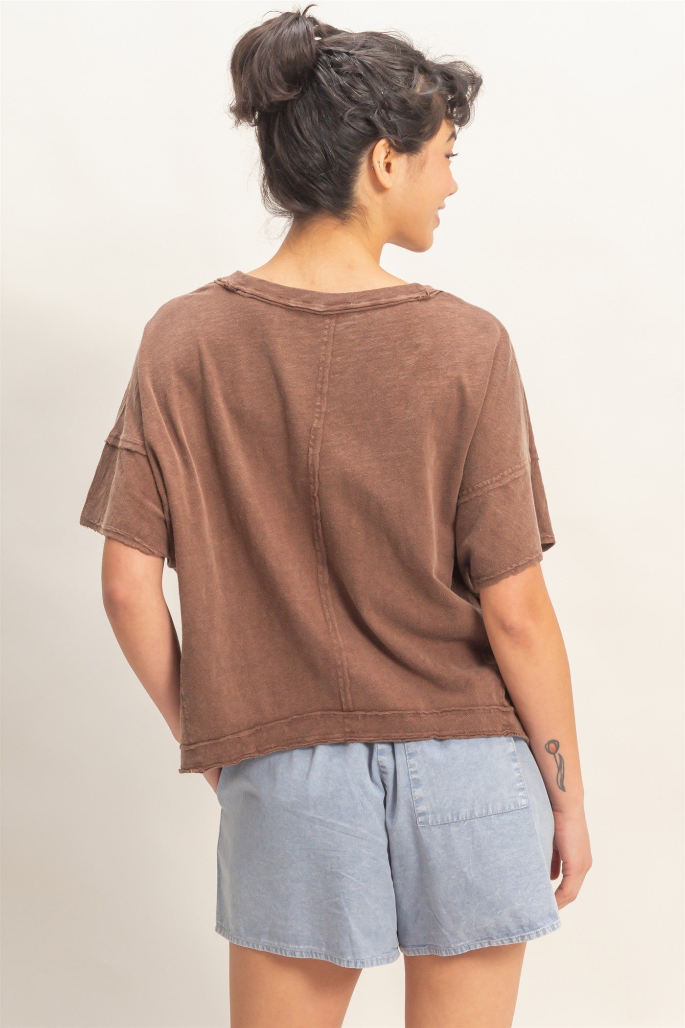 Cocoa Powder Cropped Top
