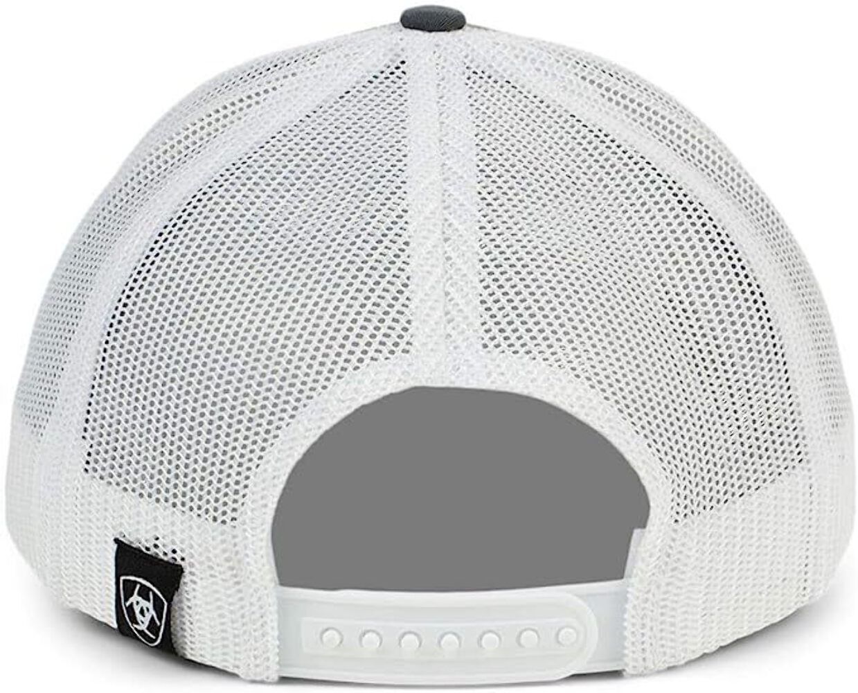 Ariat Grey And White Center Shield Logo Hat