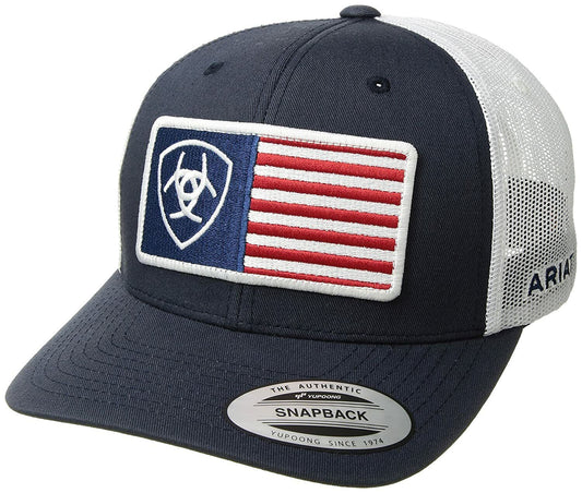 Ariat USA Flag Patch Navy Snapback