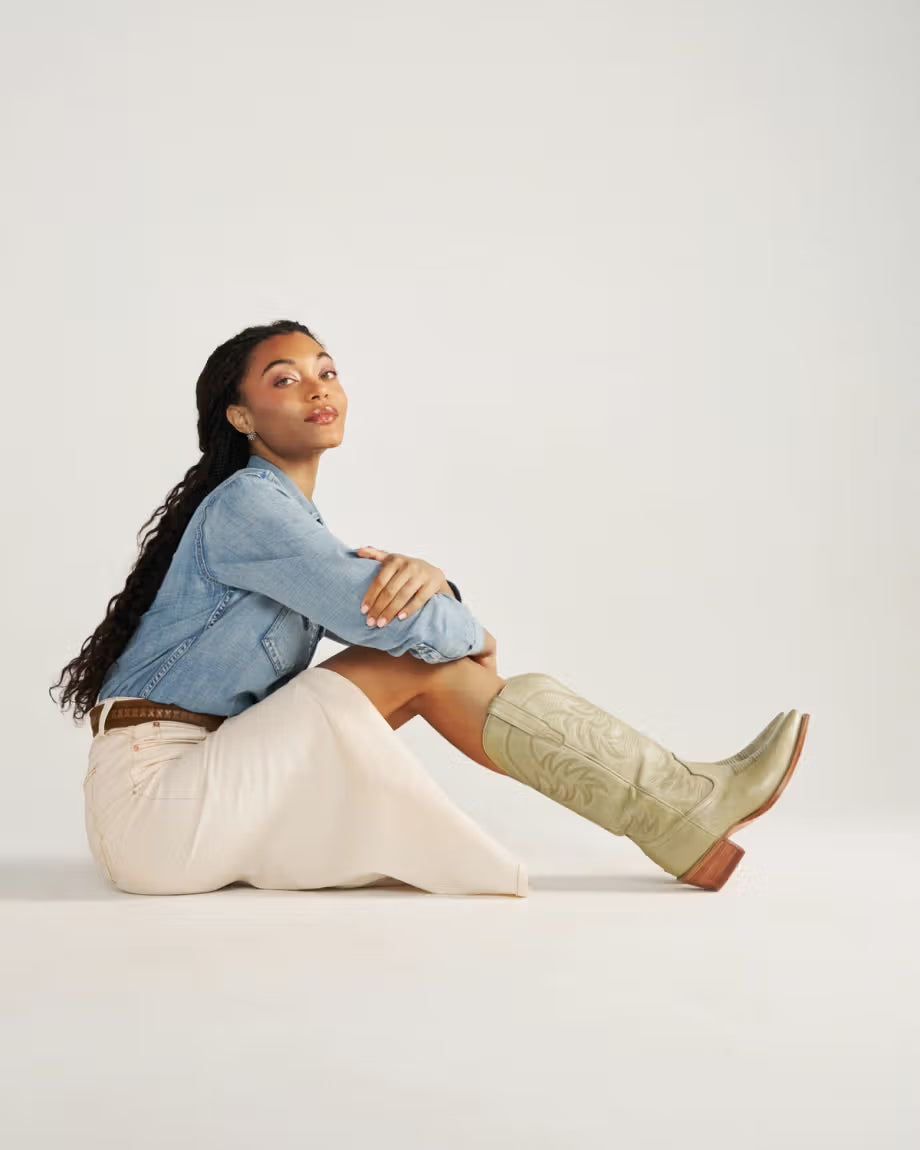 Tecovas Annie Light Sage Cowhide