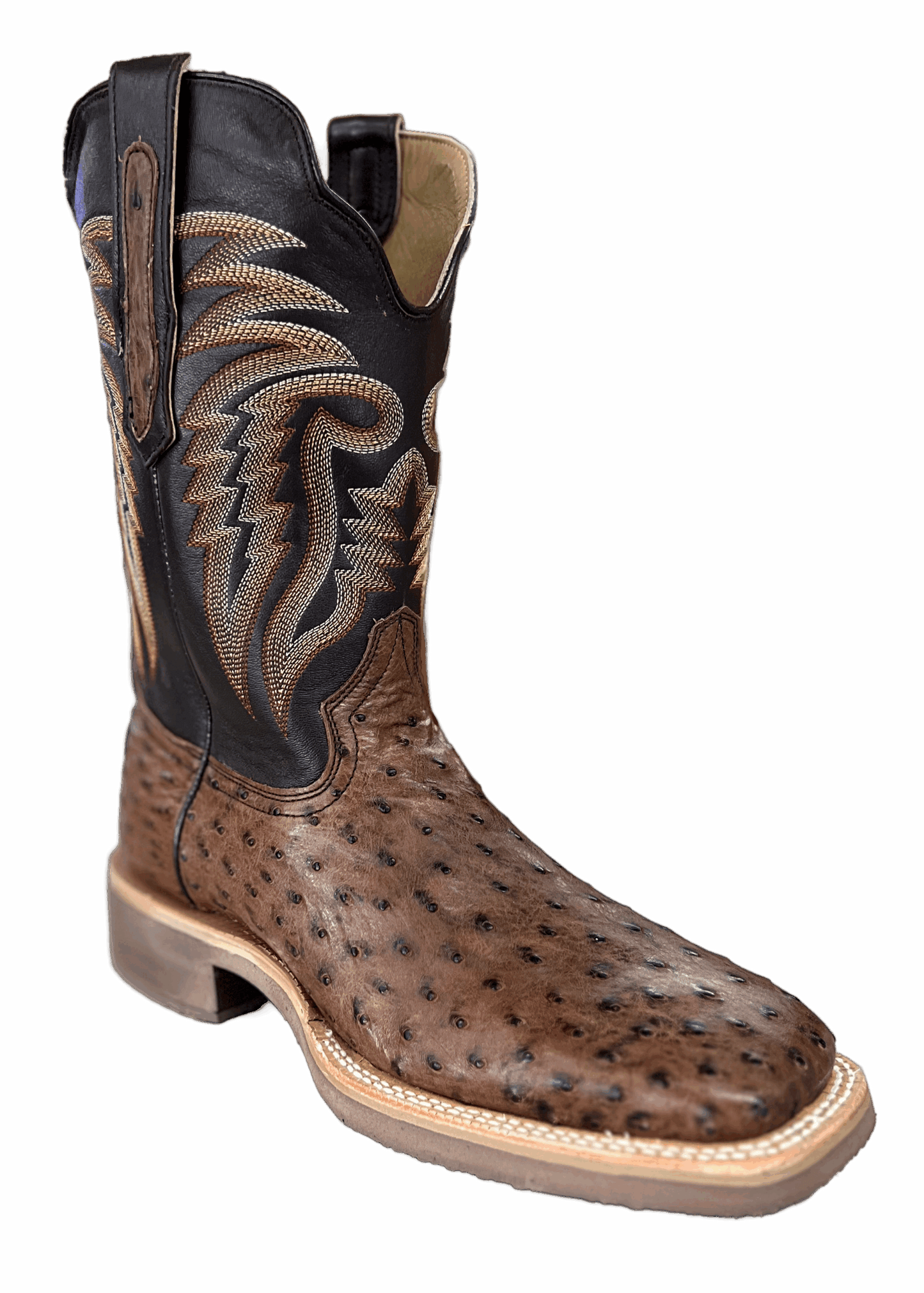 R. Watson Kango Tobac Full Quill Ostrich Boots
