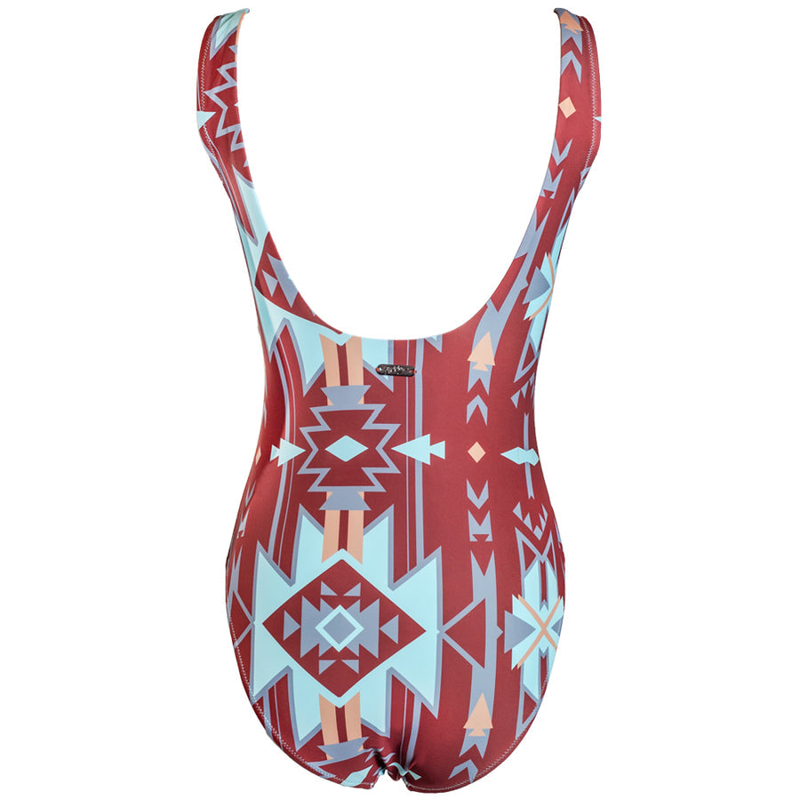 The Ollie One Piece Swimsuit Red Aztec