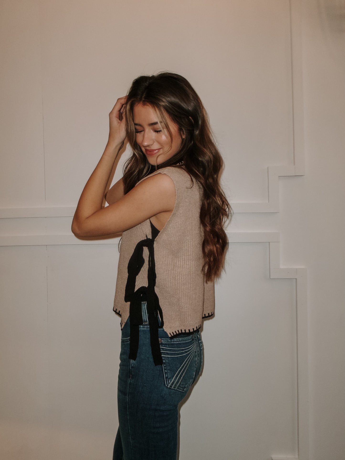 Olivia bow sweater vest