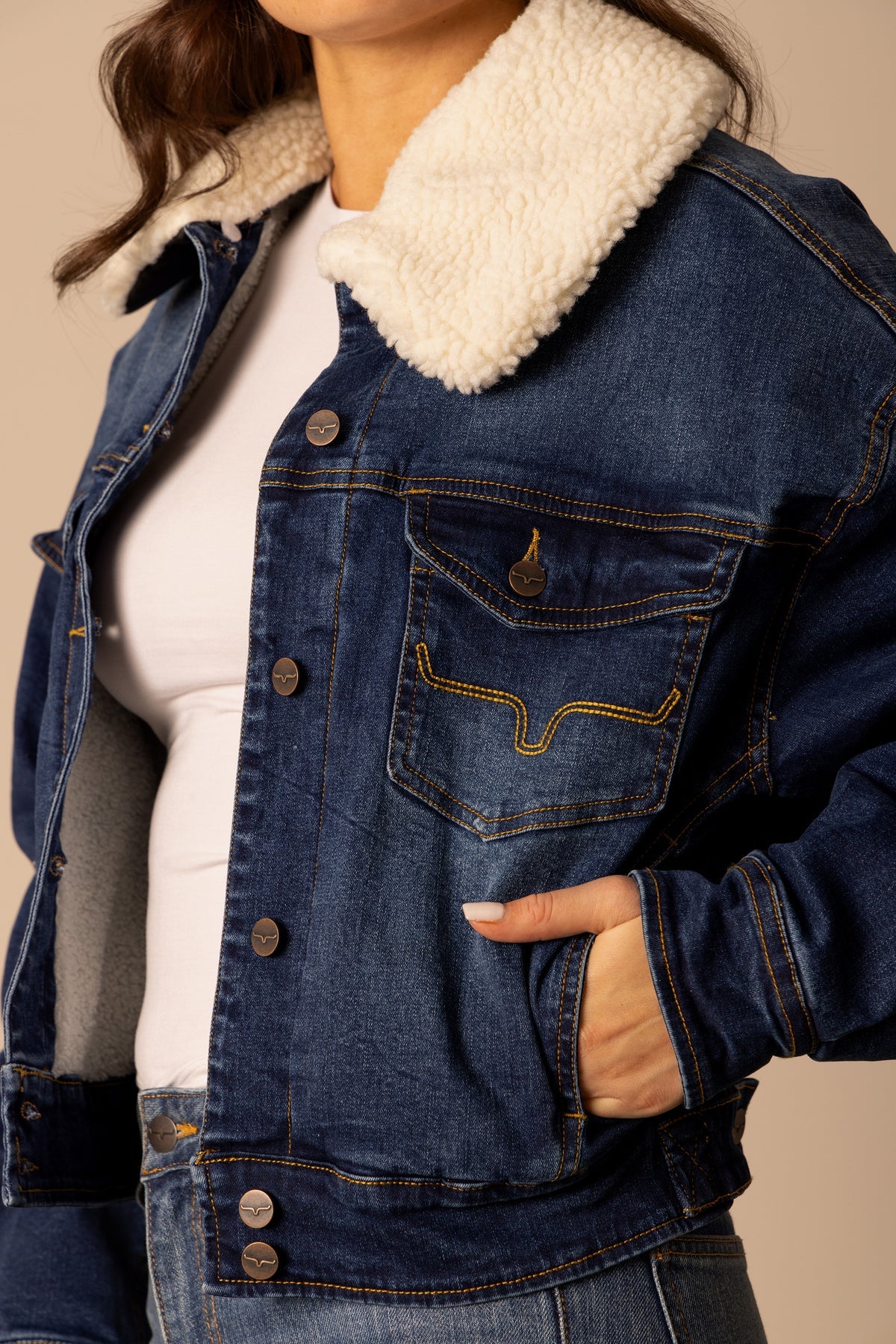 Kimes Leela Denim Sherpa Jacket