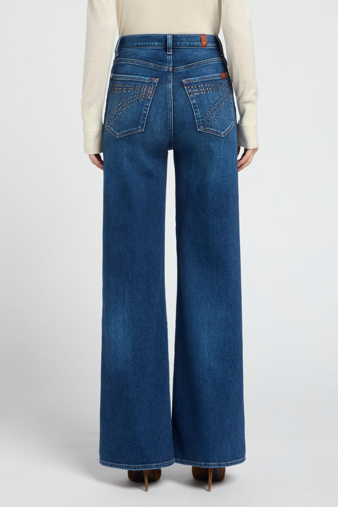 7 For All Mankind Ultra High Rise Jo Blue Leaf