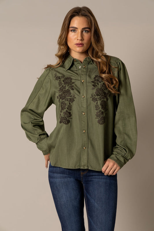 Kimes Mae Olive Blouse