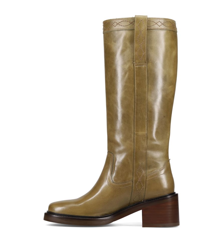 Frye Kate Pull On Olive Boots
