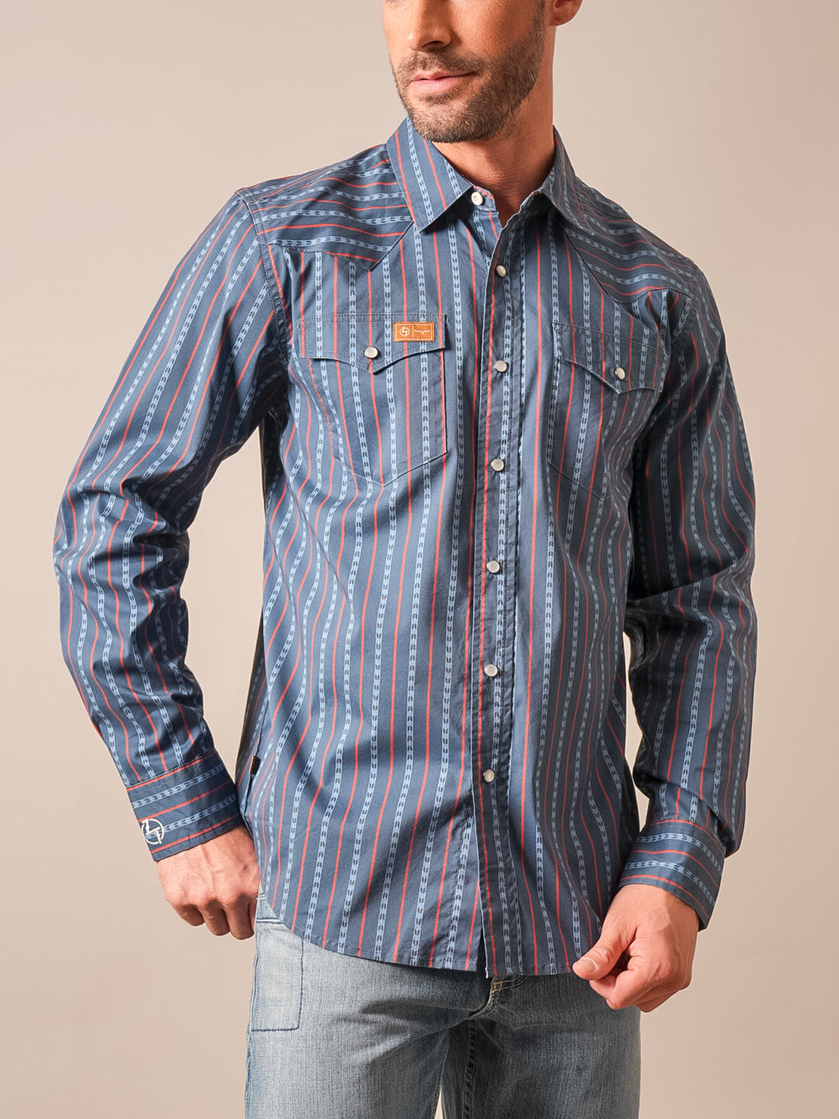 Kimes ZT Solano Snap Up Shirt Dark Blue
