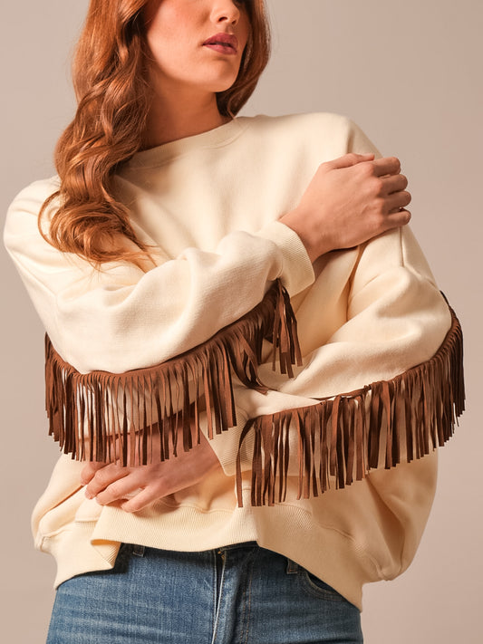 Kimes Bobby Fringe Natural Pullover