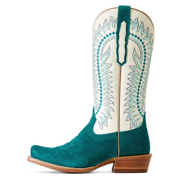 Women’s Ariat Derby Monroe Turquoise Roughout Western Boots