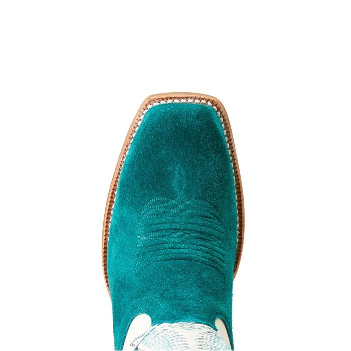 Women’s Ariat Derby Monroe Turquoise Roughout Western Boots