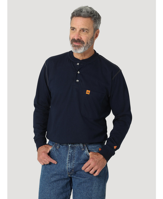 Wrangler FR Henley Navy