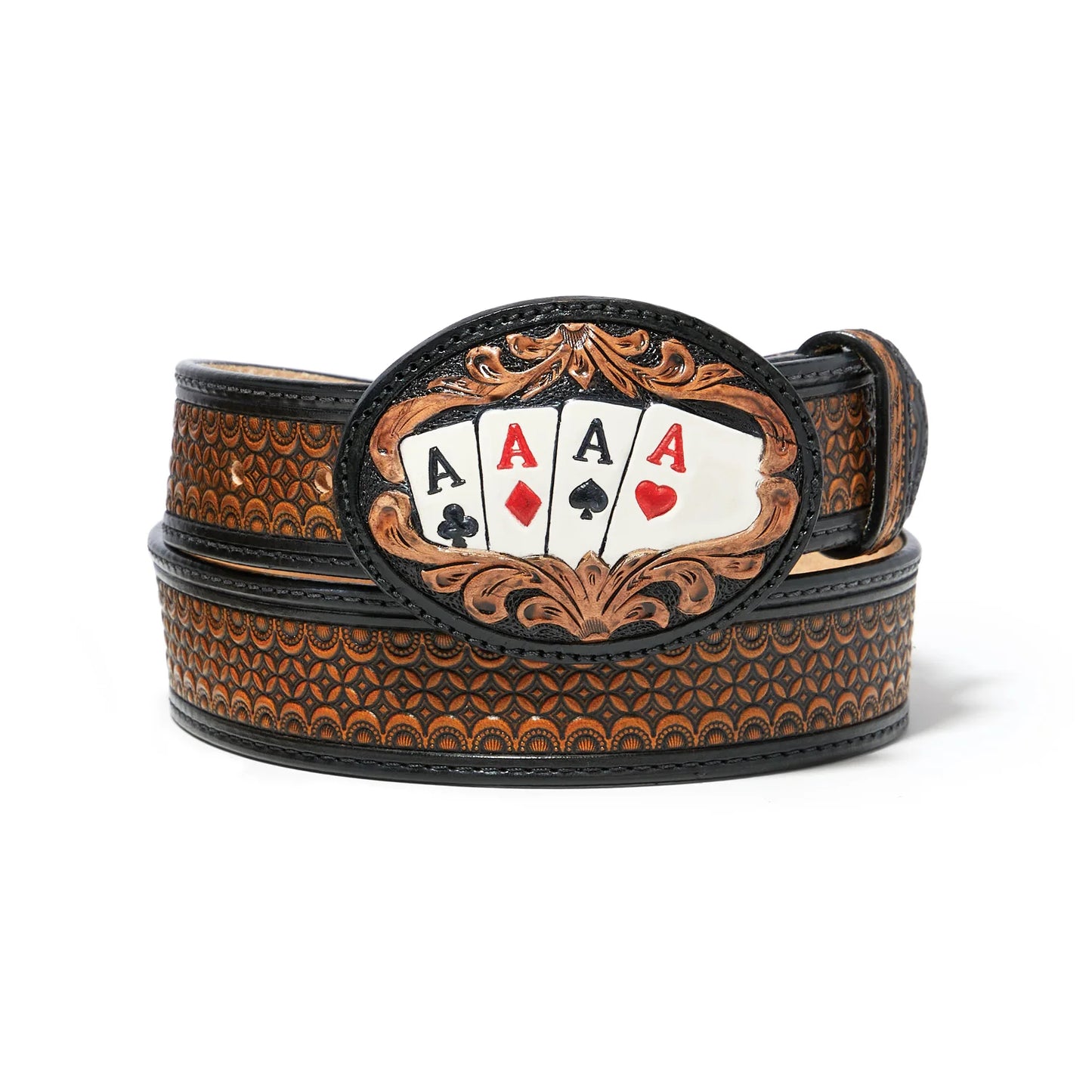 Men's Tony Lama Lucky Aces Western Belt