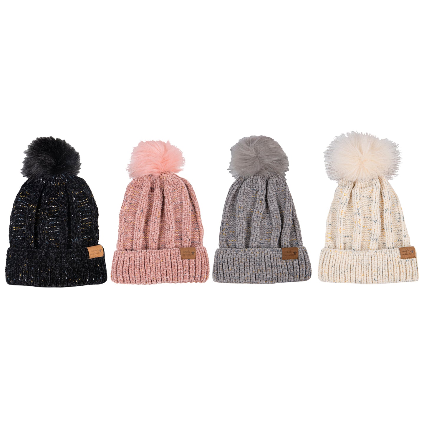Chenille Puff Beanie Simply Southern