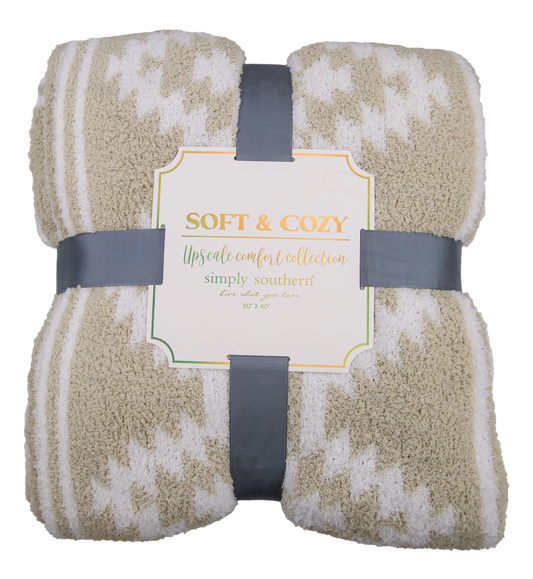 Soft n Cozy Blanket Tan Simply Southern