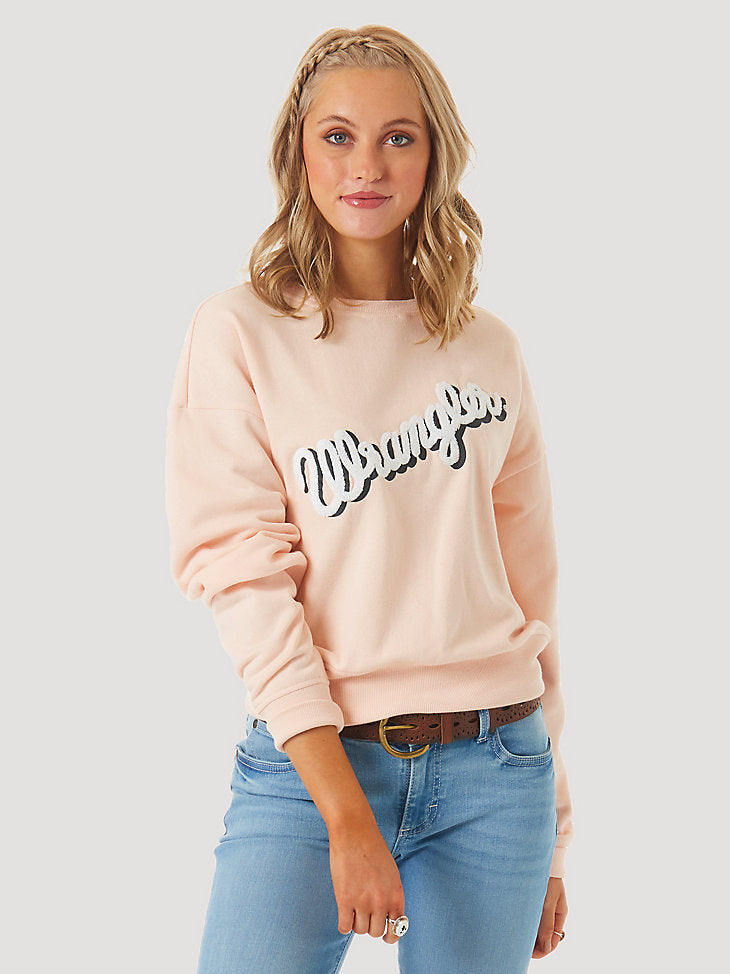 Final Sale ✨Wrangler Peaches N Cream Logo Women's Sweatshirt