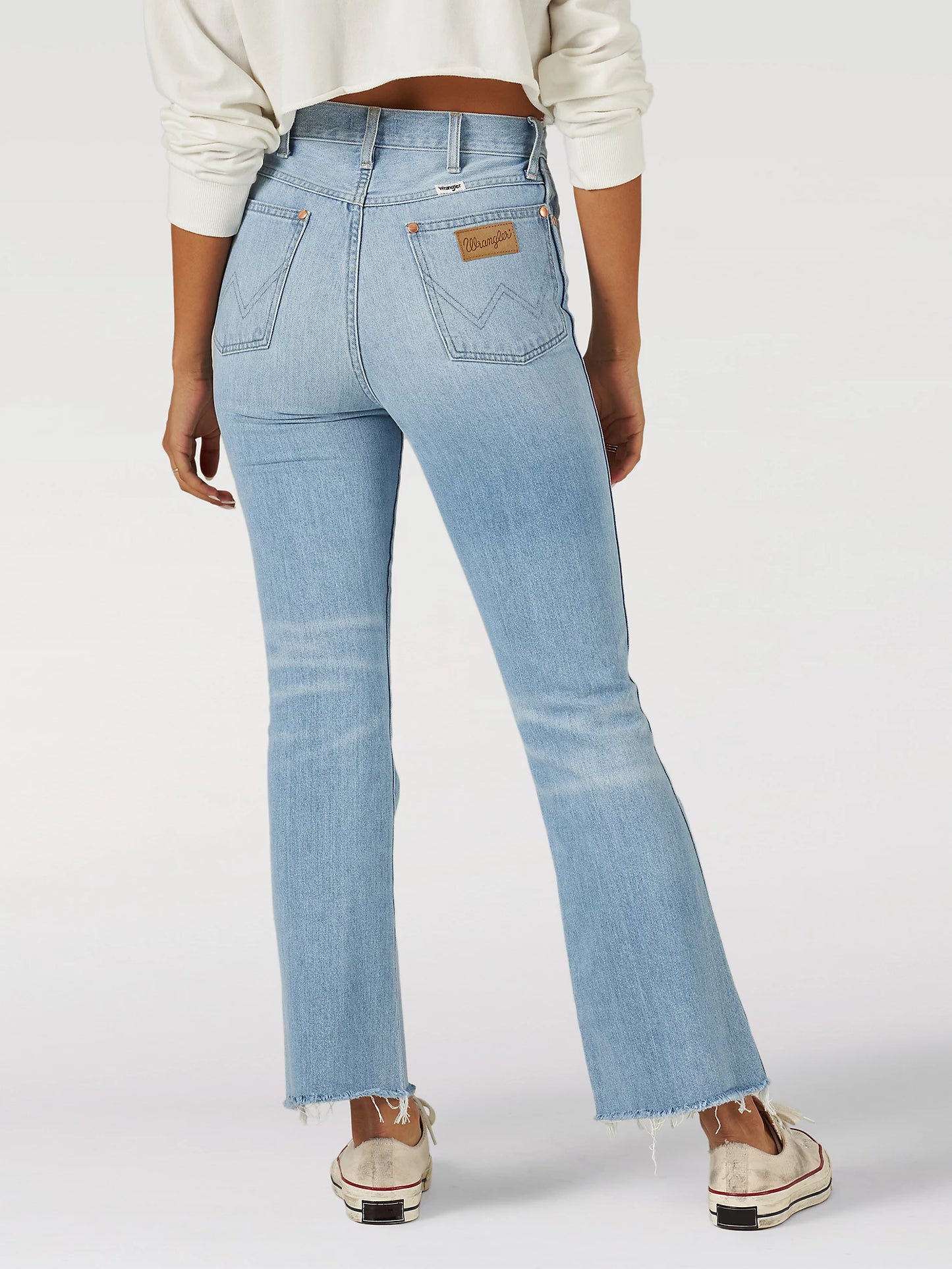 Wrangler retro crop flare best sale jeans