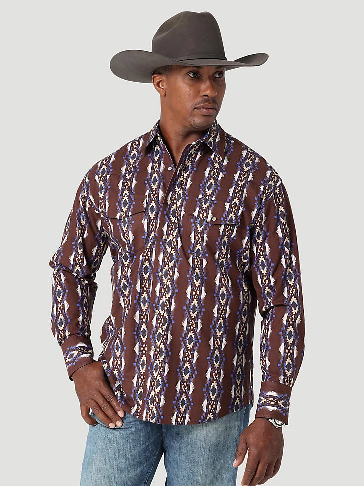 Wrangler Checotah Hickory Snap Men's Western Shirt