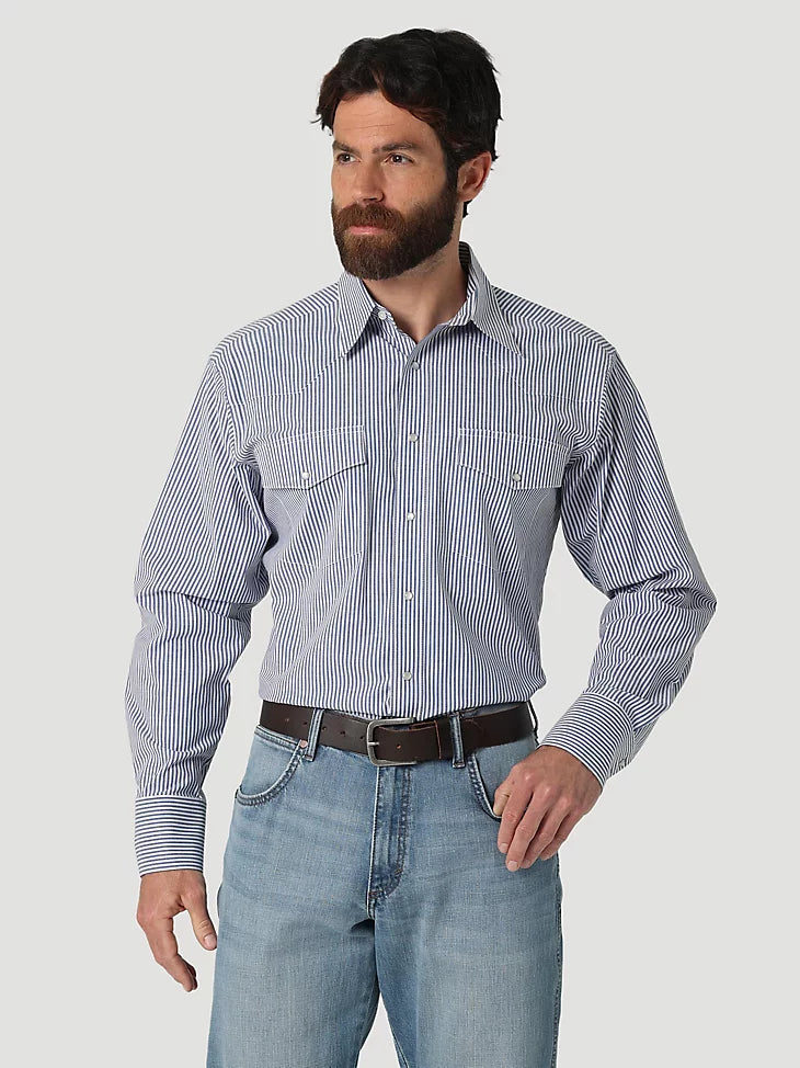 Wrangler Classic Inlet Stripe Snap Men's Western Shirt