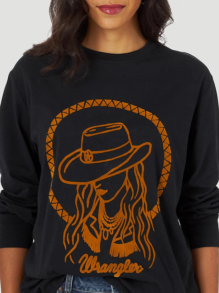 Wrangler Retro Women's Cowgirl Lasso Long Sleeve T-Shirt