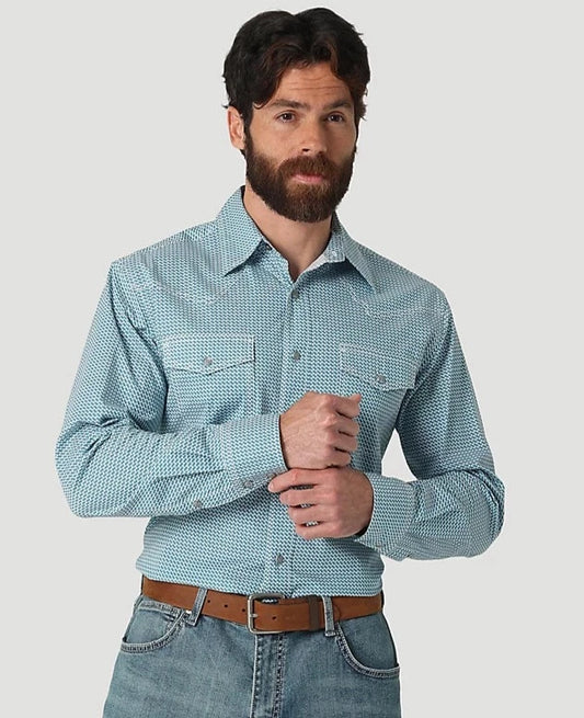 Final Sale ✨ Blue Zag Wrangler 20X Competition Snap Men's Western Shirt