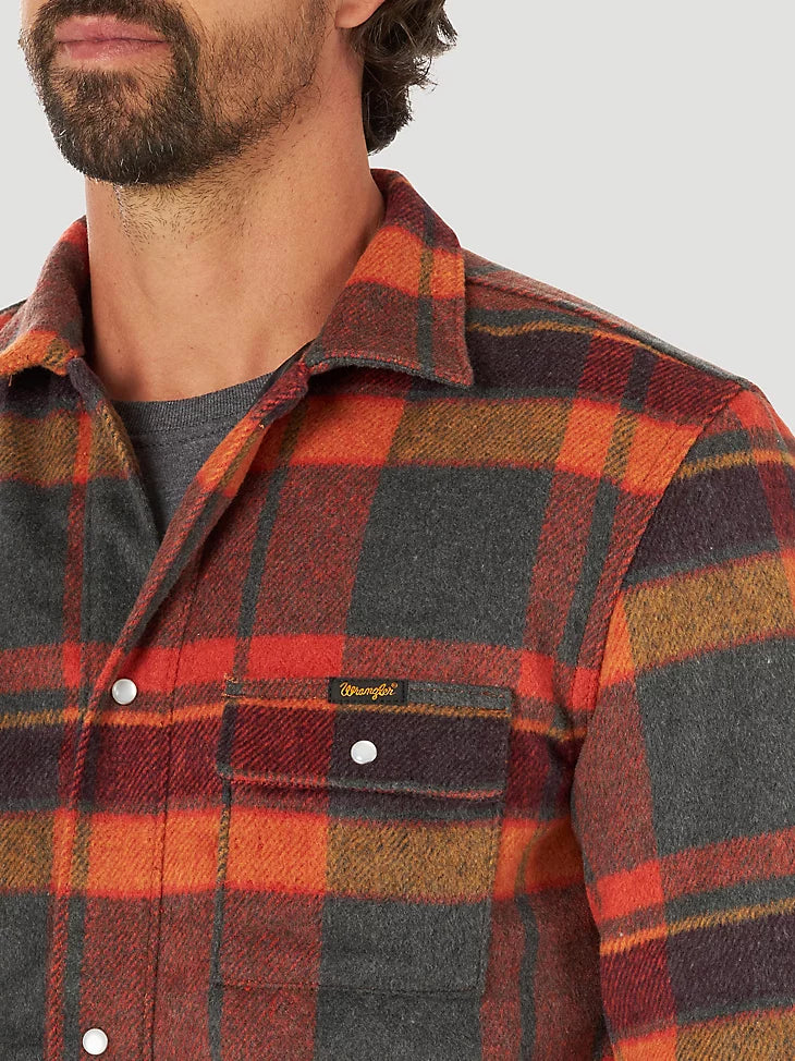 Wrangler Quilted Flannel Shirt Jacket