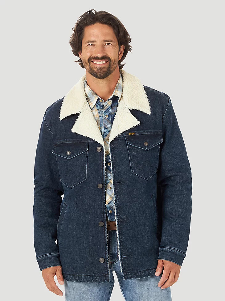 Wrangler mens Regular Blanket Lined denim jackets, Denim/Blanket, 48 US at  Amazon Men's Clothing store