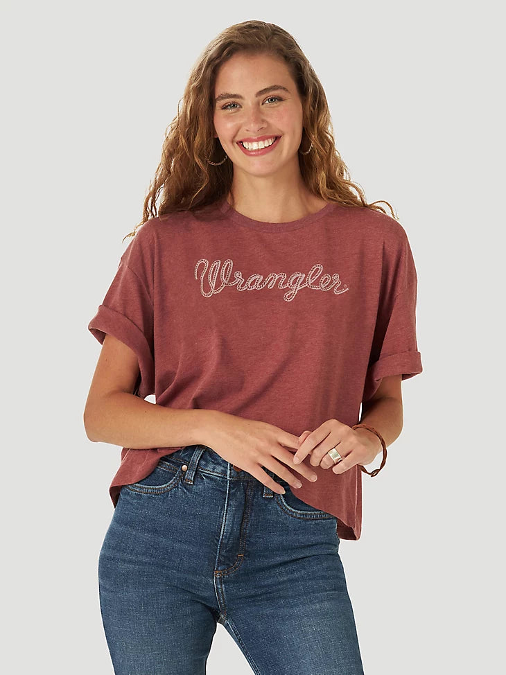 Winnie Wrangler Wine Crop T-Shirt