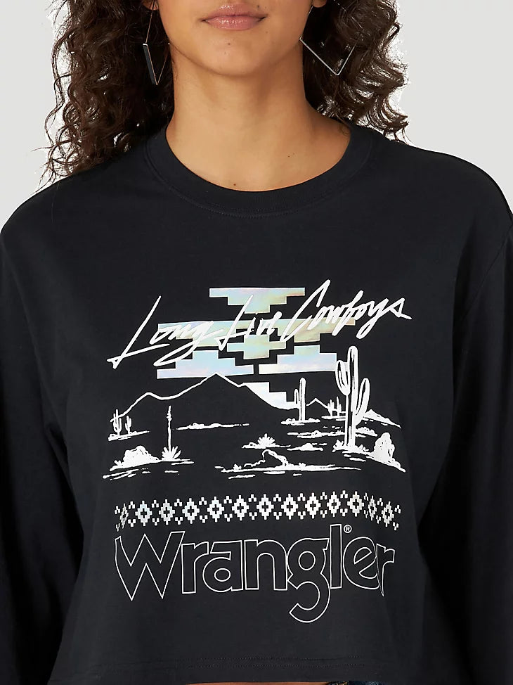 Long Live Wrangler Women's Crop T-Shirt