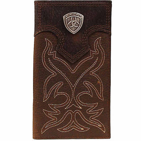 Ariat Men's Leather Rodeo Wallet with Stitching