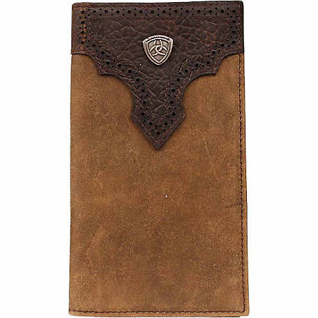 Ariat Men's Two-Tone Distressed Leather Rodeo Wallet