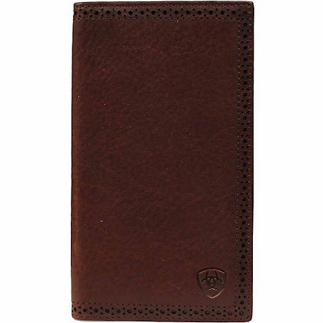 Ariat Men's Leather Rodeo Wallet with Embossed Shield