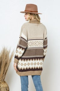 Final Sale ✨ Aztec Shawl Cardigan Sweater
