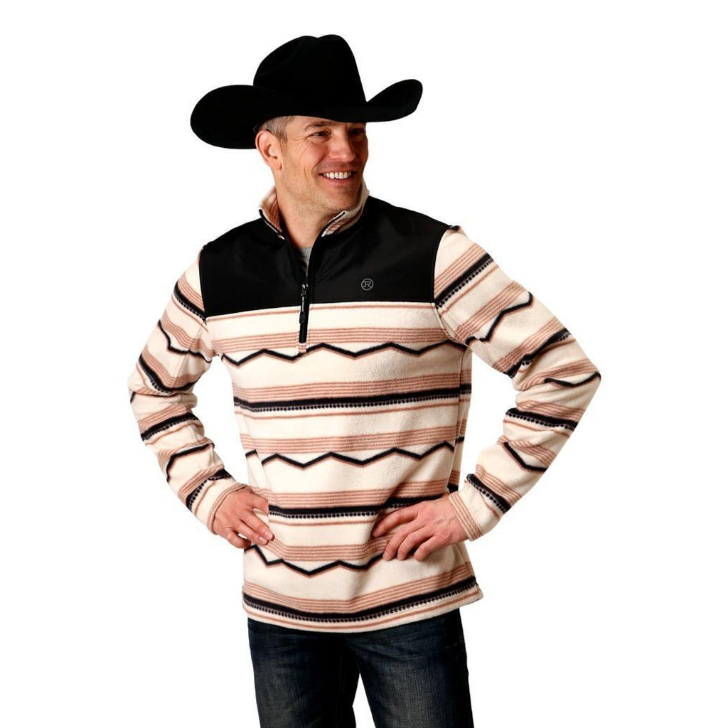 Roper Western Sweatshirt Mens Aztec Cream 03-097-0692-6168 