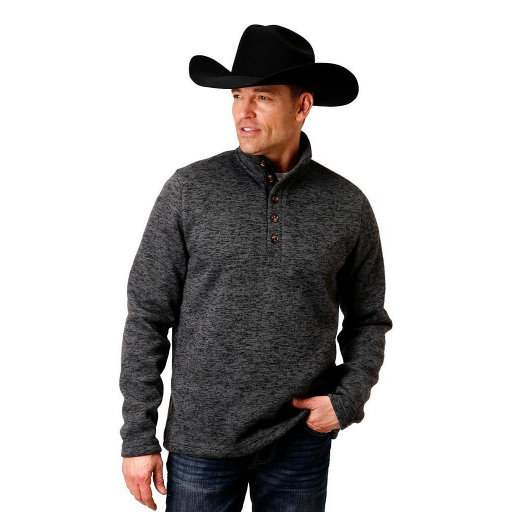 Stetson Western Sweatshirt Mens Knit Gray 11-014-0120-7032 