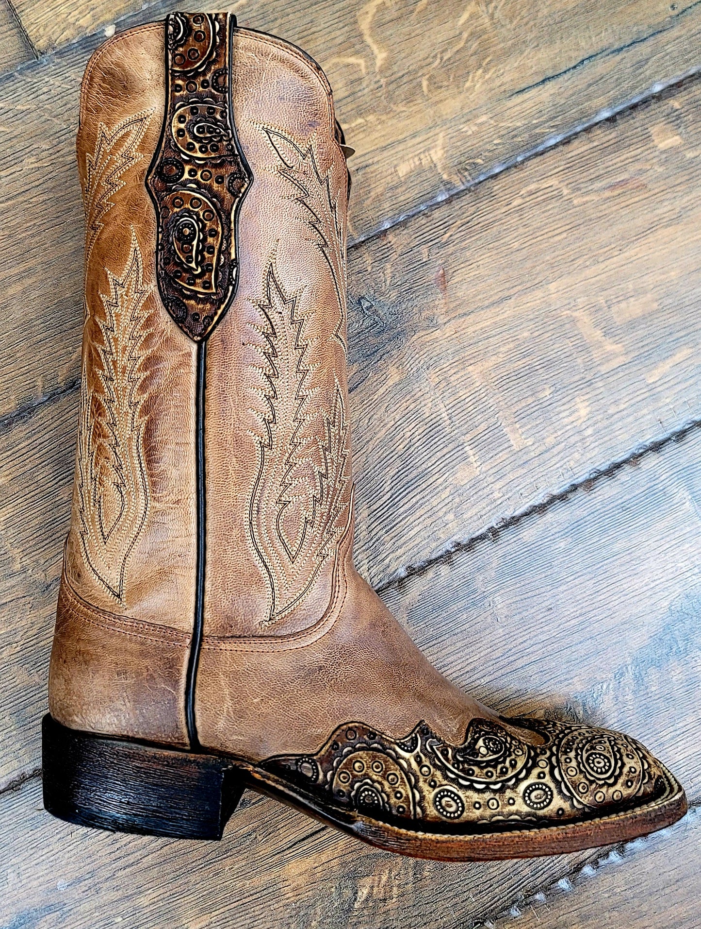 Black Jack Women's Hand Tooled Paisley Boots
