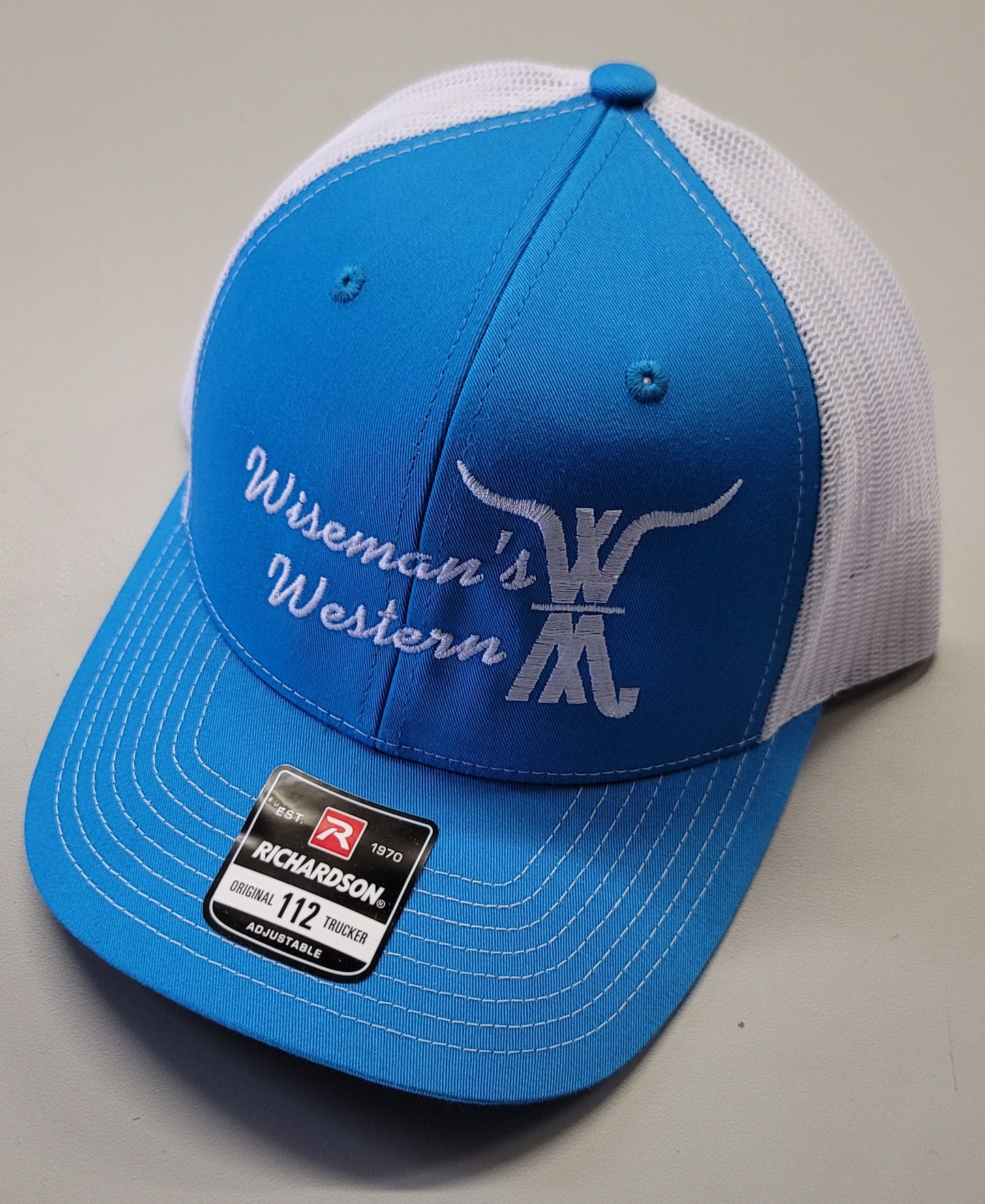 The Classic Wiseman’s Western Hat Teal/White