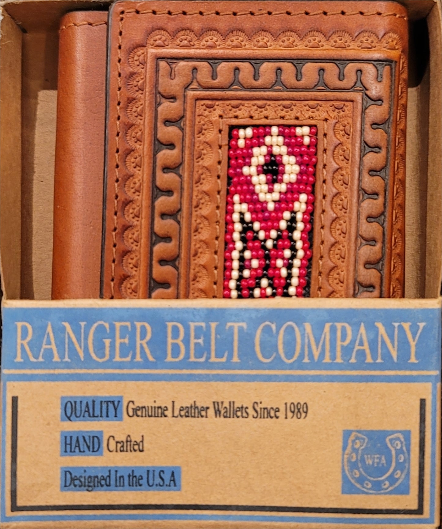 Ranger Wallet Trifold Aztec Beaded