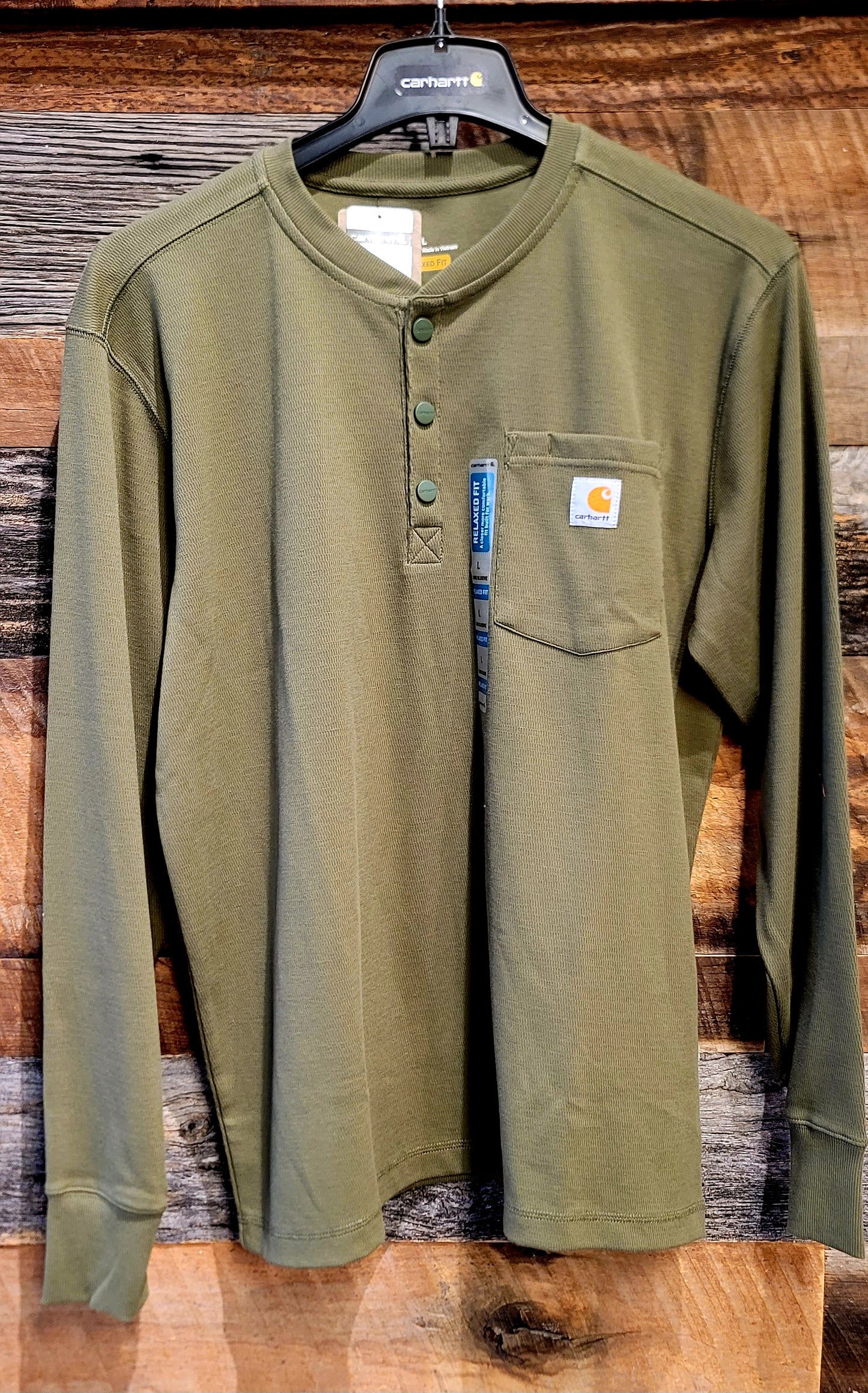 Carhartt Thermal Henley Relaxed Fit Elm Green