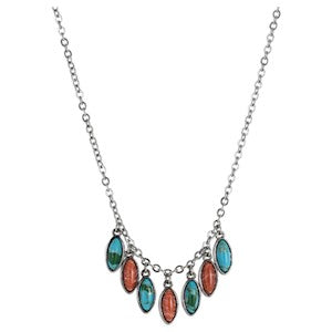 Mixed stone dainty necklace