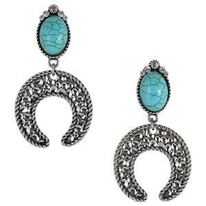 HAMMERED NAJA CHARM EARRINGS