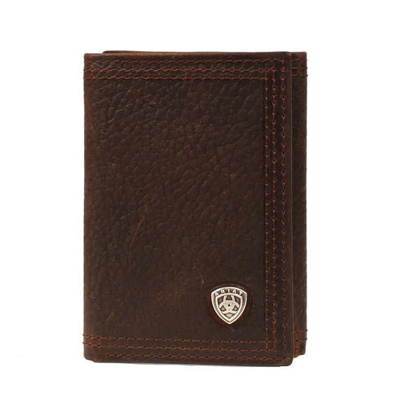 Ariat Men's Leather Tri-Fold Wallet